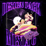 350+复古粗糙折痕撕纸玻璃破碎金属镀铬样式字体