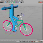 C4D教程-自行车角色绑定动画学习(英文字幕)