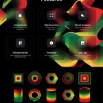 【图片素材】30款复古抽象艺术纹理明亮渐变色创意图形图片素材