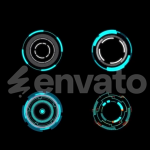 AE模板-88个科技感数据信息UI界面图形动画