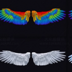 24个超高清天使之翼翅膀扇动特效动画 有透明通道