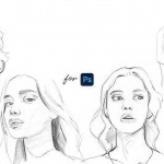 25+真正铅笔Photoshop画笔绘画