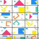 现代几何背景PR模板