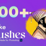 200种水墨笔触PS绘画笔刷