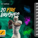 25种火焰烟雾PS笔刷