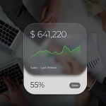 AE模板-12组玻璃质感信息图表小部件弹窗动画