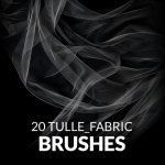 20种薄纱面纱丝绸飞舞photoshop画笔