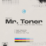 【PS样式】43种粗糙复古半色调打印机印刷故障褪色纹理效果PS文字图形样式