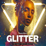 【PSD模板】优雅复古散景光斑抽象艺术元素照片特效模板