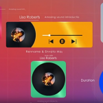 AE模板-精美简洁音乐播放器挂件小控件UI界面动画