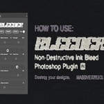【PS插件】逼真油墨印染渗透涂抹扩散效果插件