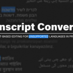 PR脚本-第三方扩展原生文本编辑器 Transcript Converter V2.6.0